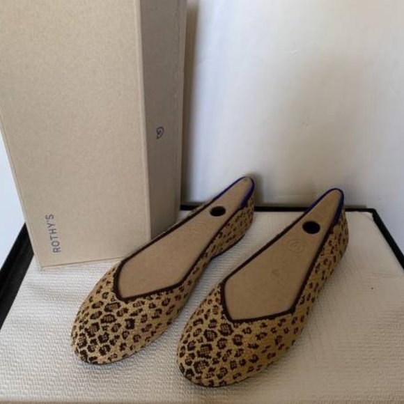 NIB Rothy’s Rounded Flat Cheetah Design Size 9 Shoes Model 001 - Picture 1 of 5